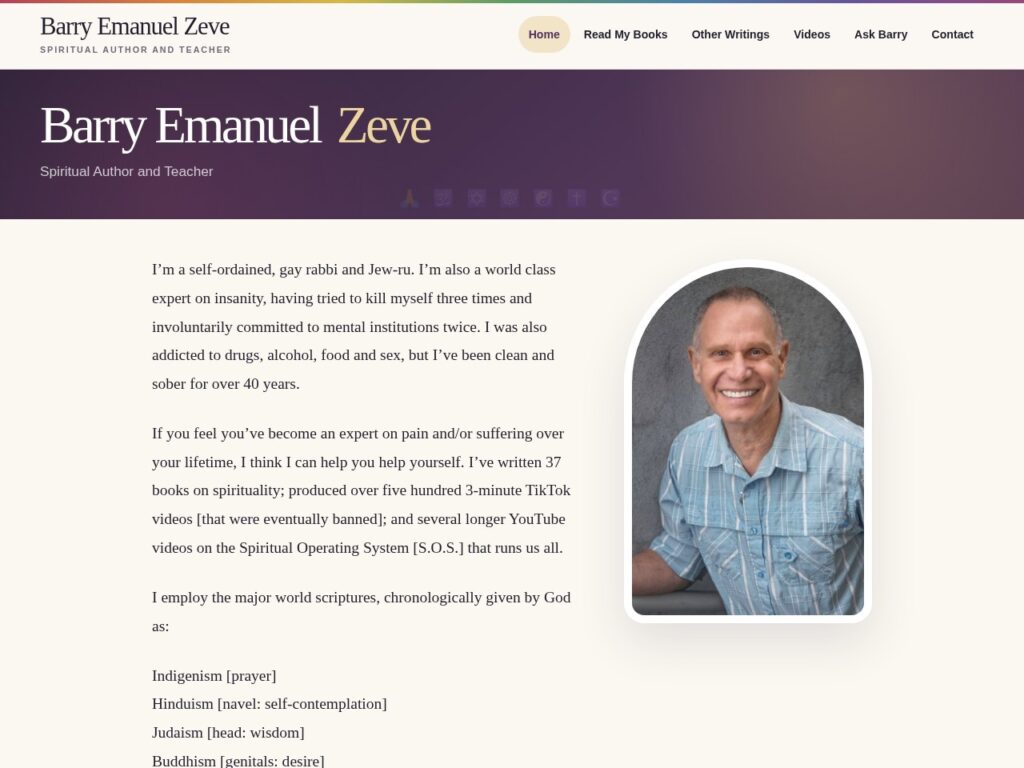 BarryZeve.com website preview