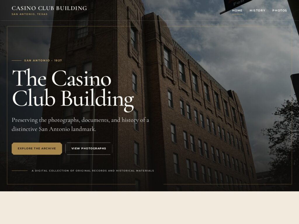 Casino Club Building website preview